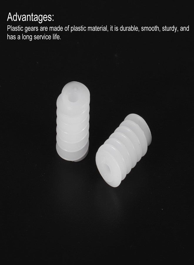 MECCANIXITY 10 Pcs Plastic Gears Plastic Motor Gear Model 6102A Reduction Gear for RC Car Model DIY Robot (White, Module 0.5) - Image 4