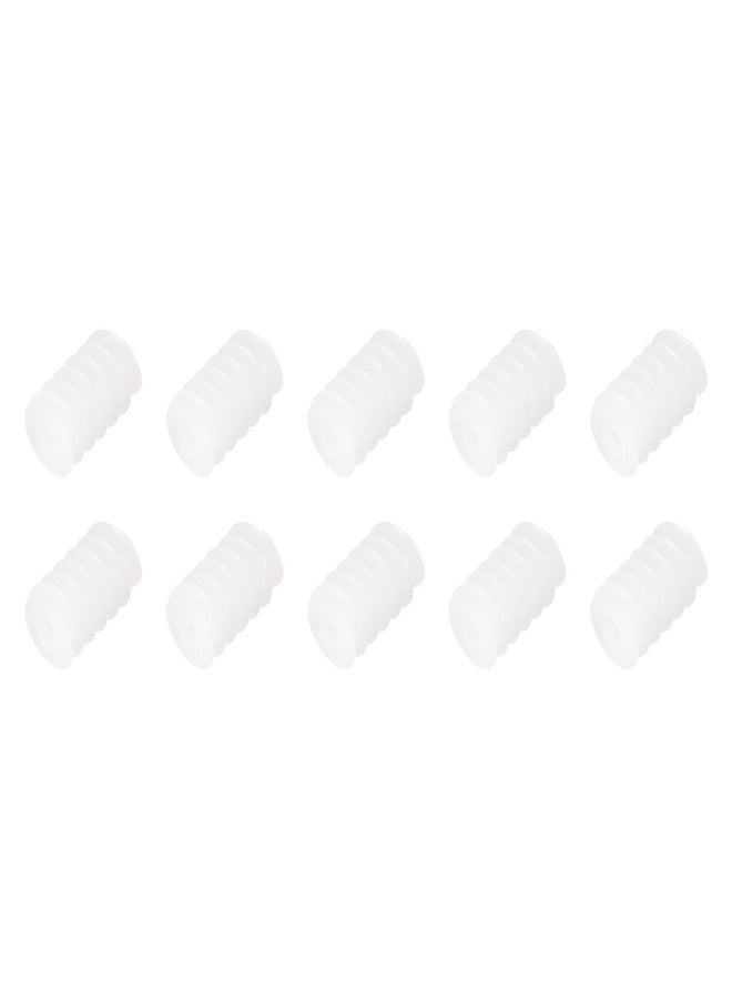 MECCANIXITY 10 Pcs Plastic Gears Plastic Motor Gear Model 6102A Reduction Gear for RC Car Model DIY Robot (White, Module 0.5) - Image 1