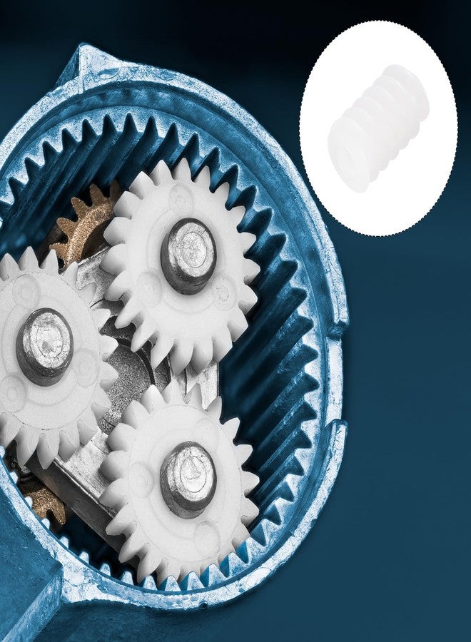 MECCANIXITY 10 Pcs Plastic Gears Plastic Motor Gear Model 6102A Reduction Gear for RC Car Model DIY Robot (White, Module 0.5) - Image 5