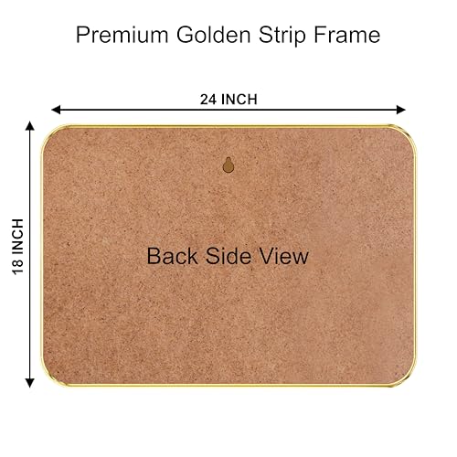SAF Golden Deer Night Landscape Wall Art | Elegant Tree & Moonlight Design on MDF Board | Luxury Wall Décor for Living Room, Bedroom, Office & Home Decoration (18 x 24 Inch) ETNF01-1018 - Image 3