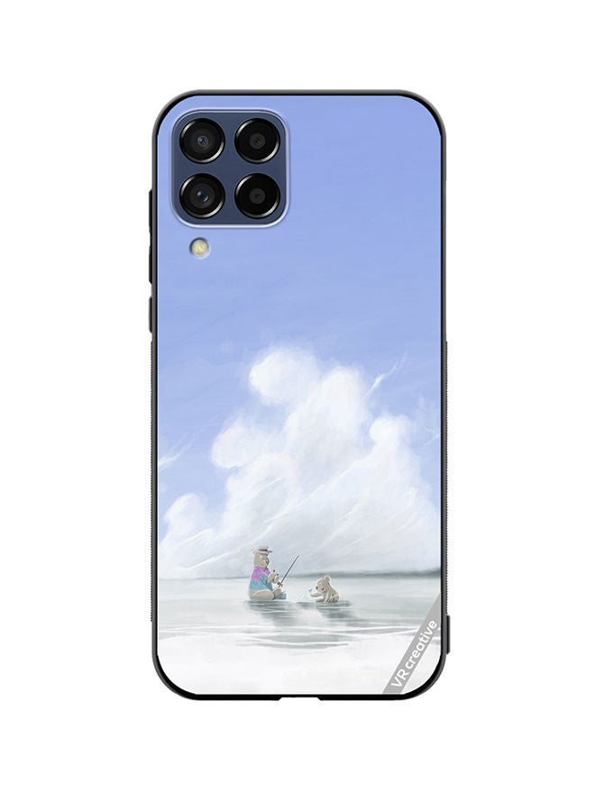 VR CREATIVE Protective Case Cover For Samsung Galaxy M53 Fishing Bear Design Multicolour - Image 1