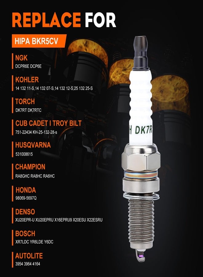 Hipa 14 132 11-S Spark Plug Compatible with Kohler XT650 XT675 XT775 XT800 CH245 CH255 KS530 KS540 KS590 RH255 RH265 XTX650 XTX675 XTX775 Lawn Mower Tractor Pack-of-2 - Image 3