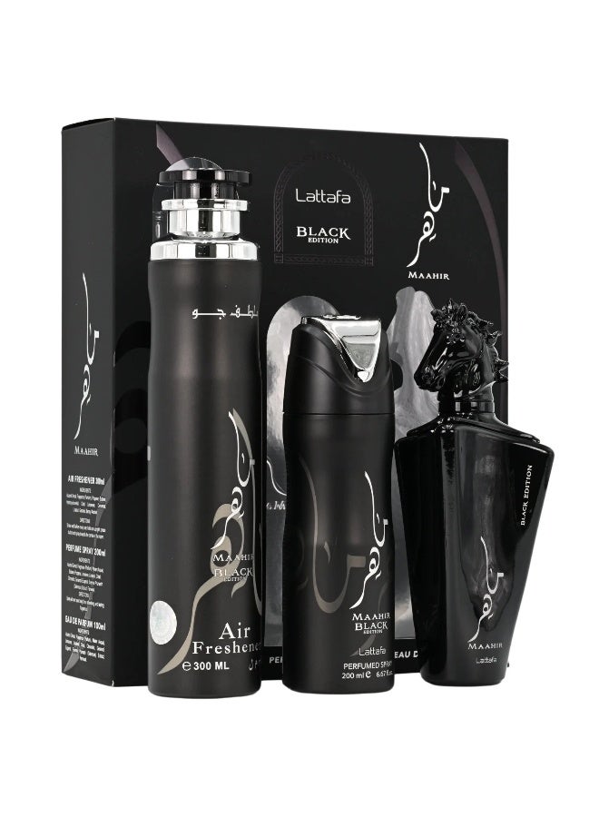 Lattafa Giftset Maahir Black + Deo + Af - Image 3