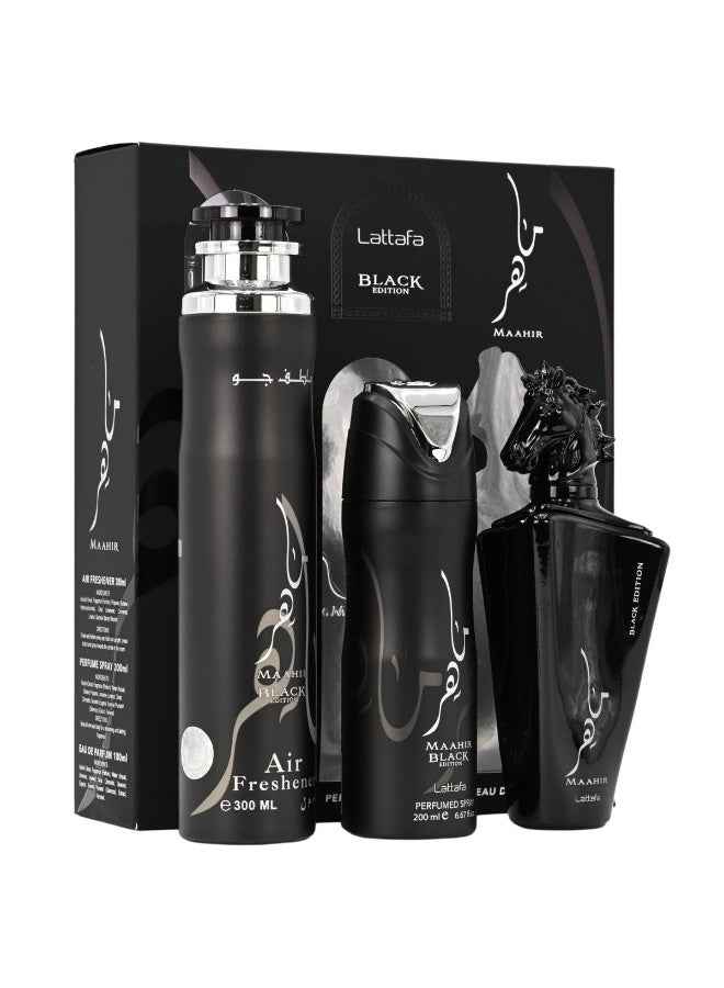 Lattafa Giftset Maahir Black + Deo + Af - Image 1
