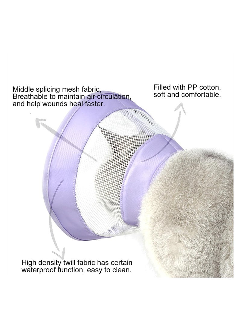 SYOSI Adjustable Cat Recovery Collar After Surgery Breathable Cat Cones to Stop Licking L - Image 5