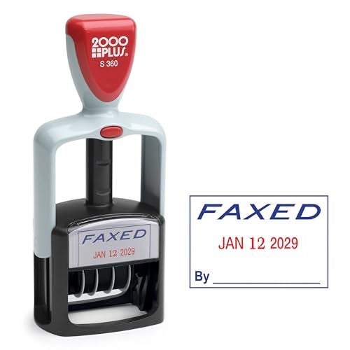 2000 Plus 2000 بلس 011032 تاريخ الكلمات ذو اللونين، 1 3/4 × 1، مطبوع، ذاتي الحبر، أزرق/أحمر - Image 4