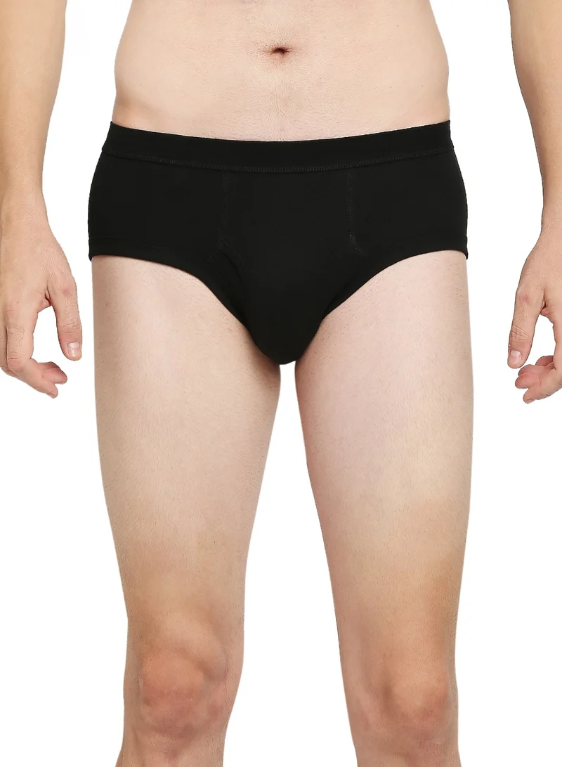 BYC MEN'S COTTON BRIEF (PACK OF 3) - BLACK