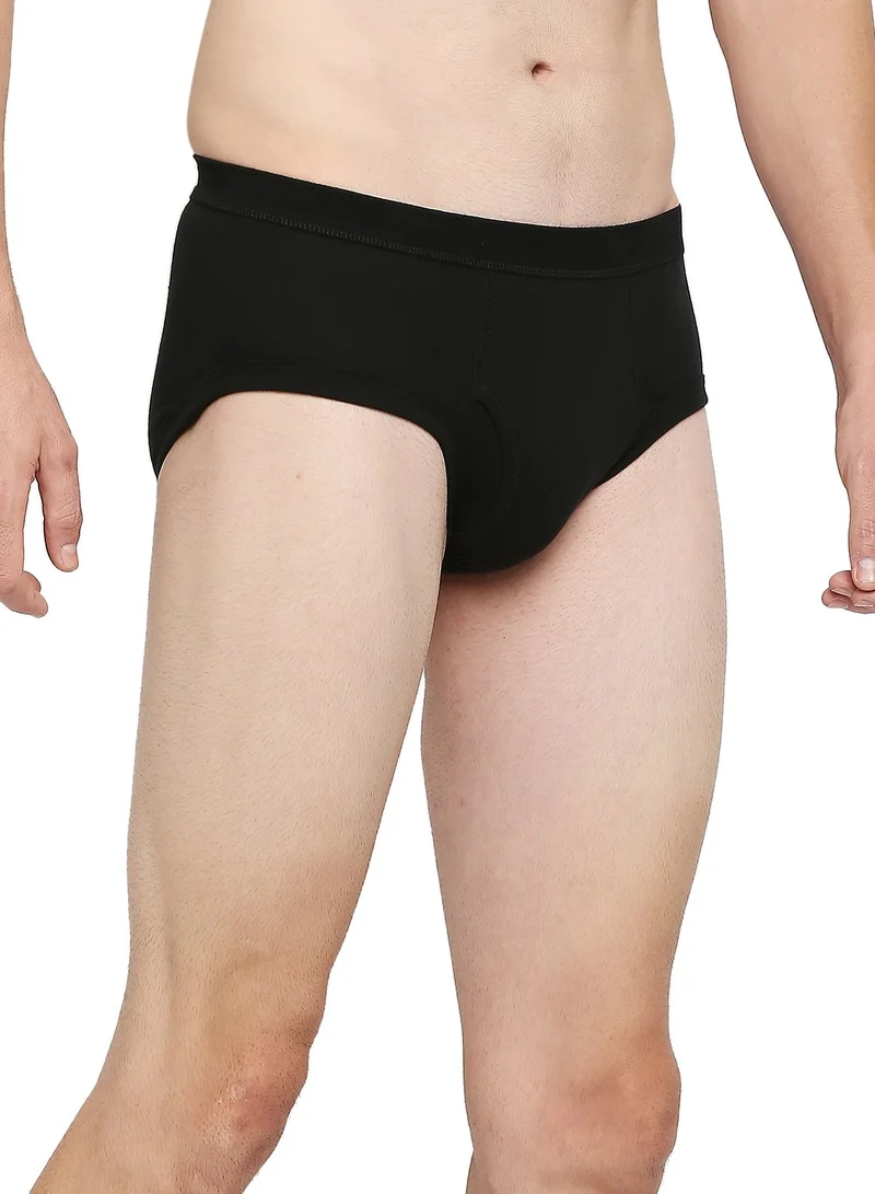 BYC MEN'S COTTON BRIEF (PACK OF 3) - BLACK