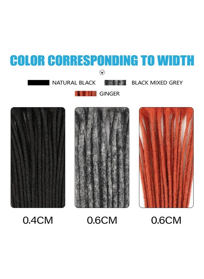 Vlliyava - 6Inch 30 Strands 0.4Cm Thickness Loc Extension Human Hair 100% Full Handmade Permanent Dreadlock Extensions Human Hair For Women/Men Can Be Dyed Bleached Curled - Image 1