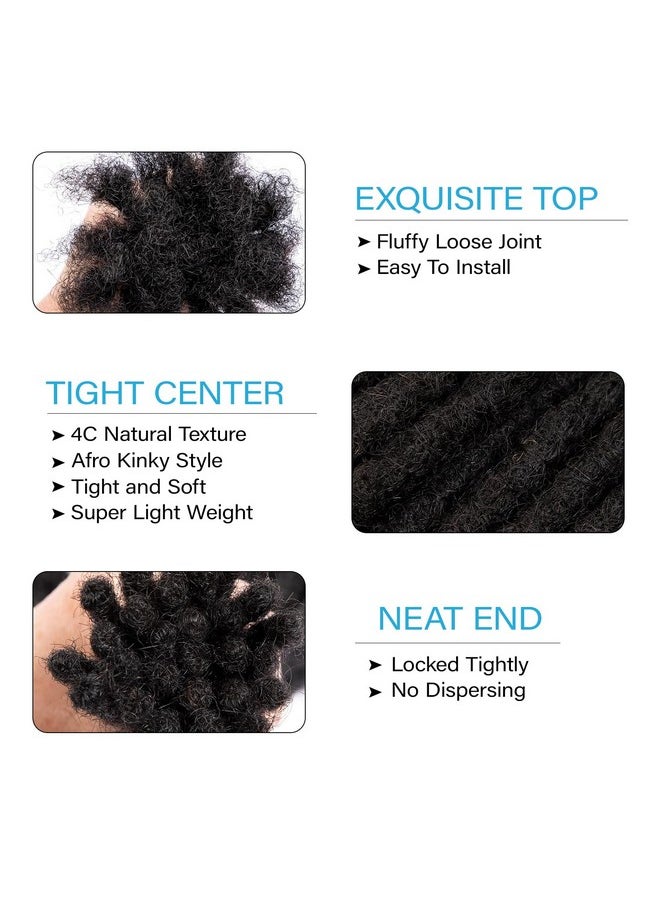 Vlliyava - 6Inch 30 Strands 0.4Cm Thickness Loc Extension Human Hair 100% Full Handmade Permanent Dreadlock Extensions Human Hair For Women/Men Can Be Dyed Bleached Curled - Image 1