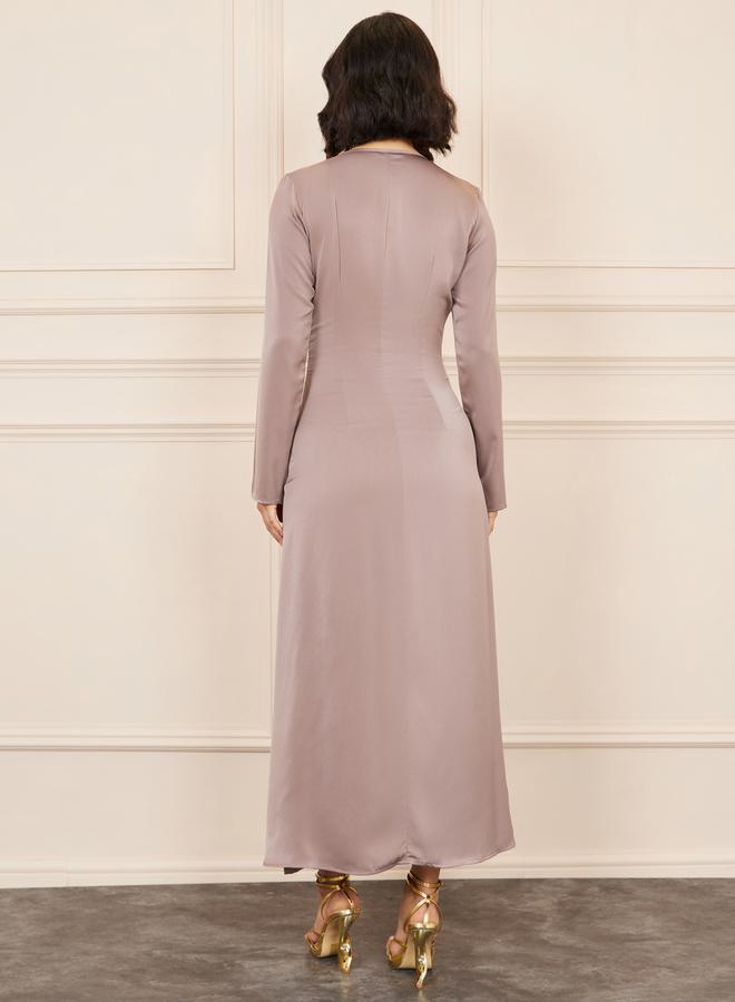 Styli Satin A-Line Dress  - Image 4