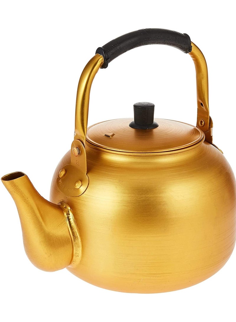 Ideal Pack Golden colour kettle 1.5L Tea Kettle for Stove Top is a stylish and functional kettle designed for boiling water, making it ideal for tea, coffee, or milk - Image 1