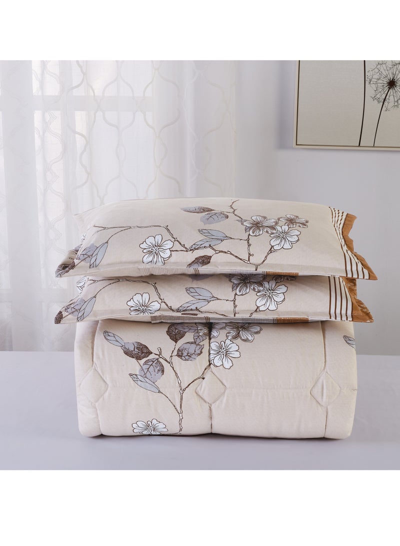 مون طقم مفرش  مقاس كينج مكون من 6 قطع طقم لحاف مزدوج للجنسين يتضمن 1 لحاف و 1 ملاءة سرير و2 غطاء وسادة نوم و 2 غطاء وسادة ديكور غطاء مناسب لجميع الاوقات - Image 2