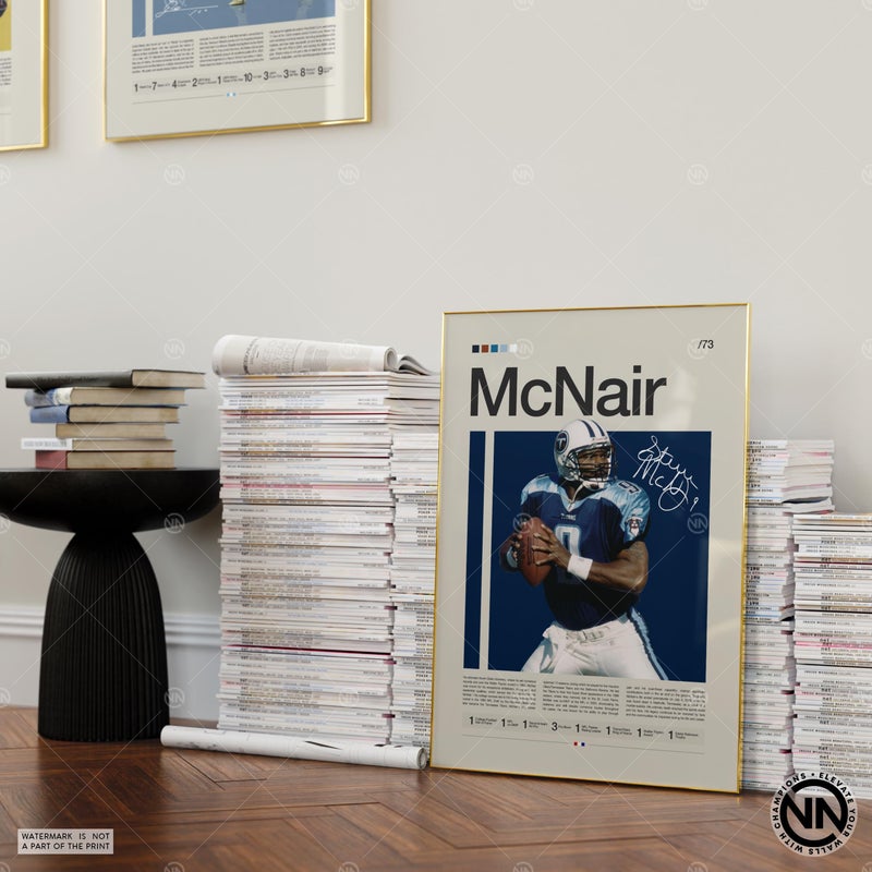 TNESSENTIAL Steve McNair Poster, Tennessee Titans Print, NFL Poster, Sports Poster, NFL Fans, Football Poster, NFL Wall Art, Sports Bedroom Posters - Image 4
