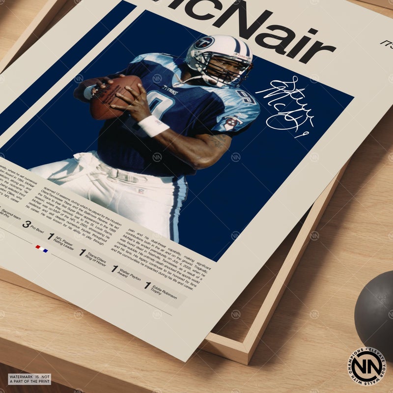TNESSENTIAL Steve McNair Poster, Tennessee Titans Print, NFL Poster, Sports Poster, NFL Fans, Football Poster, NFL Wall Art, Sports Bedroom Posters - Image 5