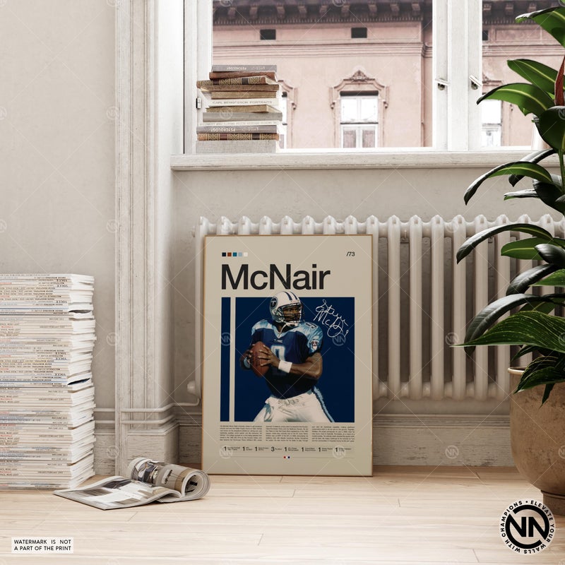 TNESSENTIAL Steve McNair Poster, Tennessee Titans Print, NFL Poster, Sports Poster, NFL Fans, Football Poster, NFL Wall Art, Sports Bedroom Posters - Image 2
