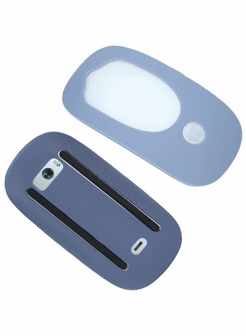KASTWAVE Silicone Case Cover, Mouse Protective Skin, Mouse Silicone Sleeve, for Apple Mouse 2 Pieces (Light Blue, Dark blue ) - Image 2