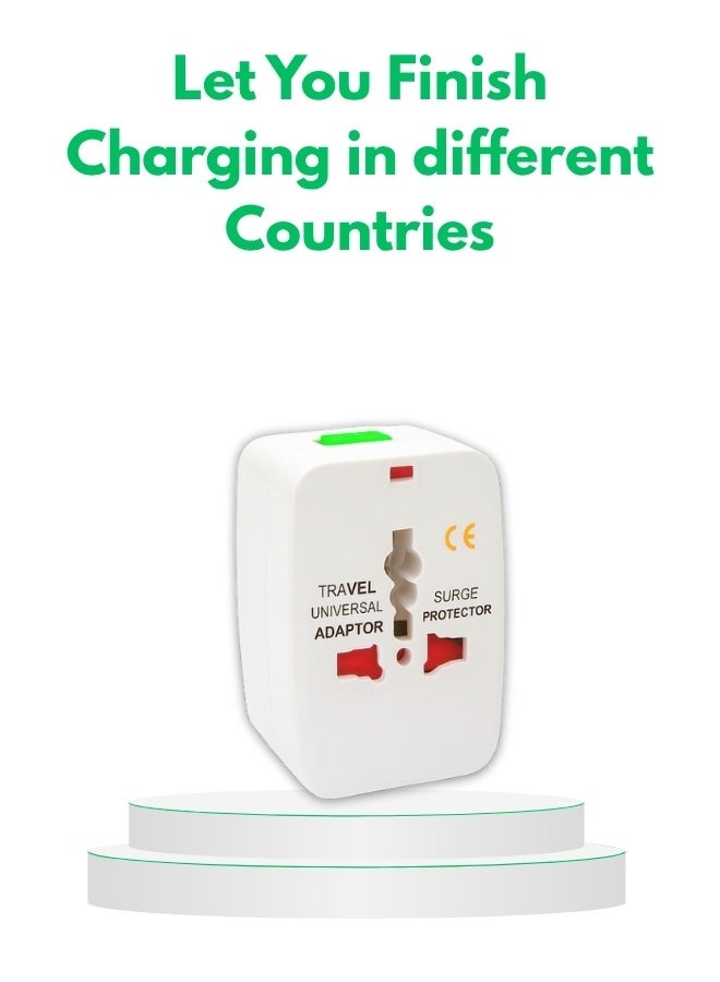 Universal Travel Adapter – All-in-One Power Plug with Dual USB Ports  Compatible with USA, EU, UK, AUS  Ideal for Phones, Laptops & More - Image 3