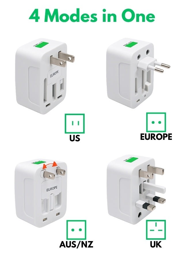 Universal Travel Adapter – All-in-One Power Plug with Dual USB Ports  Compatible with USA, EU, UK, AUS  Ideal for Phones, Laptops & More - Image 4
