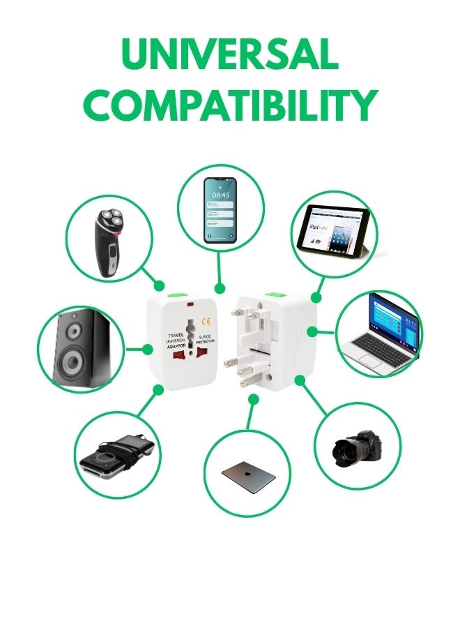 Universal Travel Adapter – All-in-One Power Plug with Dual USB Ports  Compatible with USA, EU, UK, AUS  Ideal for Phones, Laptops & More - Image 5