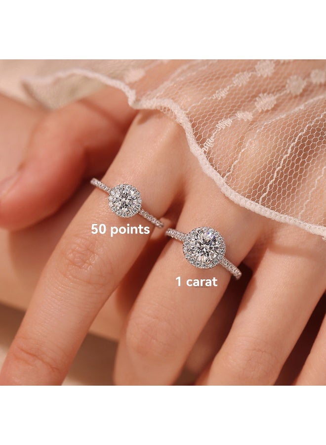 general Secret Blue Star Weaves Artificially Cultivated Diamonds. A pure silver ring holder, designed and high-end wedding ring - Image 1