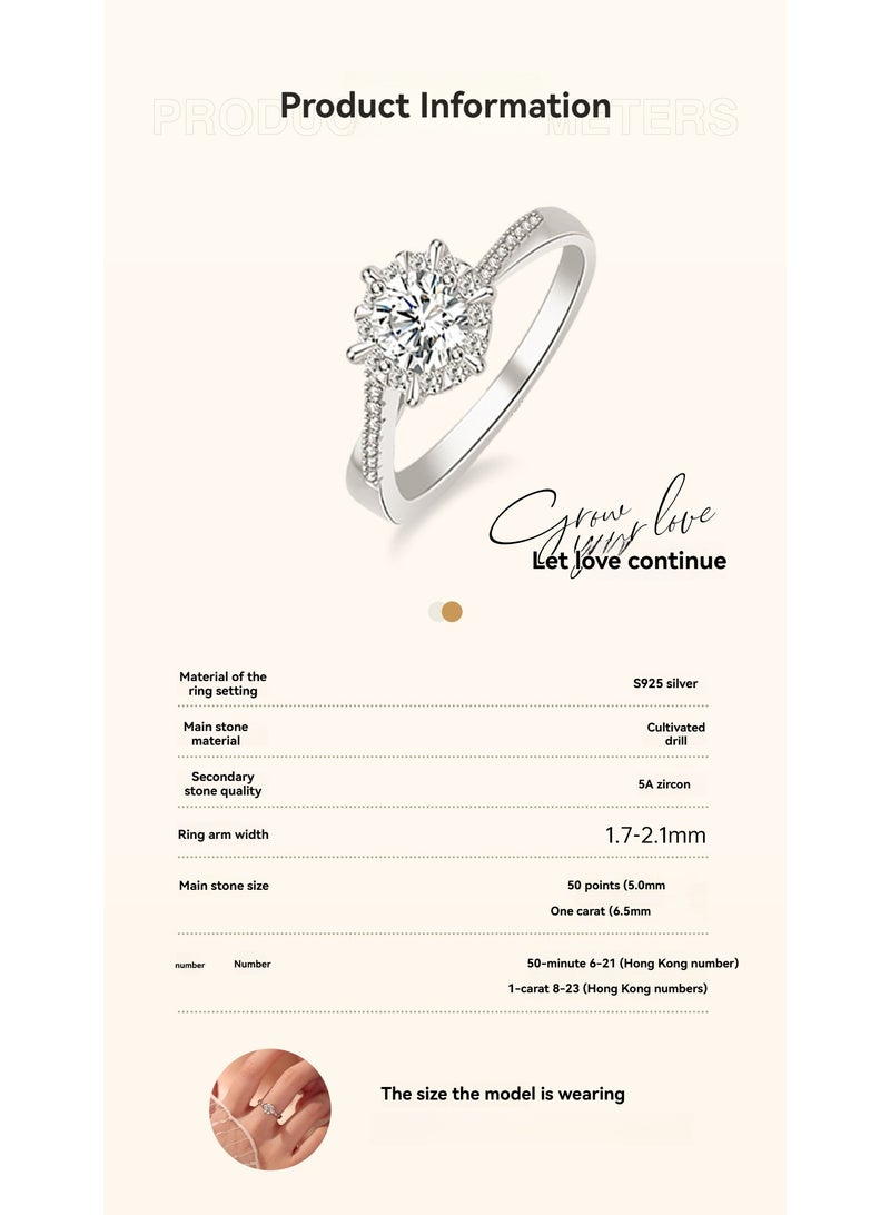 general Secret Blue Star Weaves Artificially Cultivated Diamonds. A pure silver ring holder, designed and high-end wedding ring - Image 3