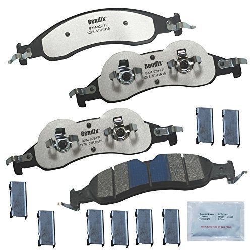Bendix Fleet Metlok MKD1278FM Semi-Metallic Front Brake Pads for Ford Expedition 2009-2007, Lincoln Navigator 2009-2007 - Image 1