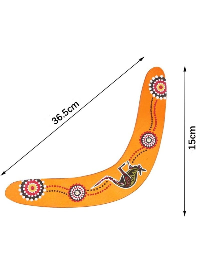 M MIAOYAN Handmade Wooden Authentic Boomerang - Fun, Easy to Operate,V-Shaped Boomerang for Kids and Adults Over 8 Years OId - Image 3