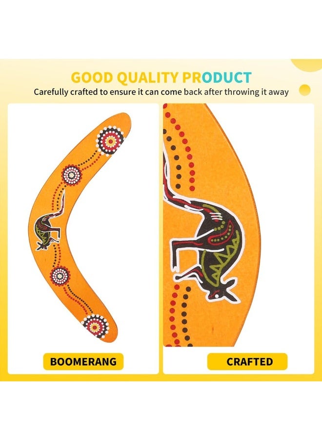 M MIAOYAN Handmade Wooden Authentic Boomerang - Fun, Easy to Operate,V-Shaped Boomerang for Kids and Adults Over 8 Years OId - Image 5