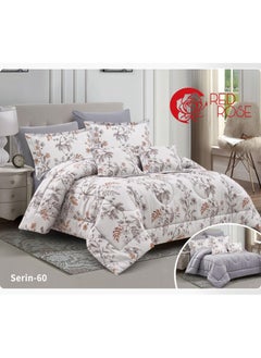 Red Rose Summer Microfiber Inflatable Bedspread - 8 Pieces Double 
