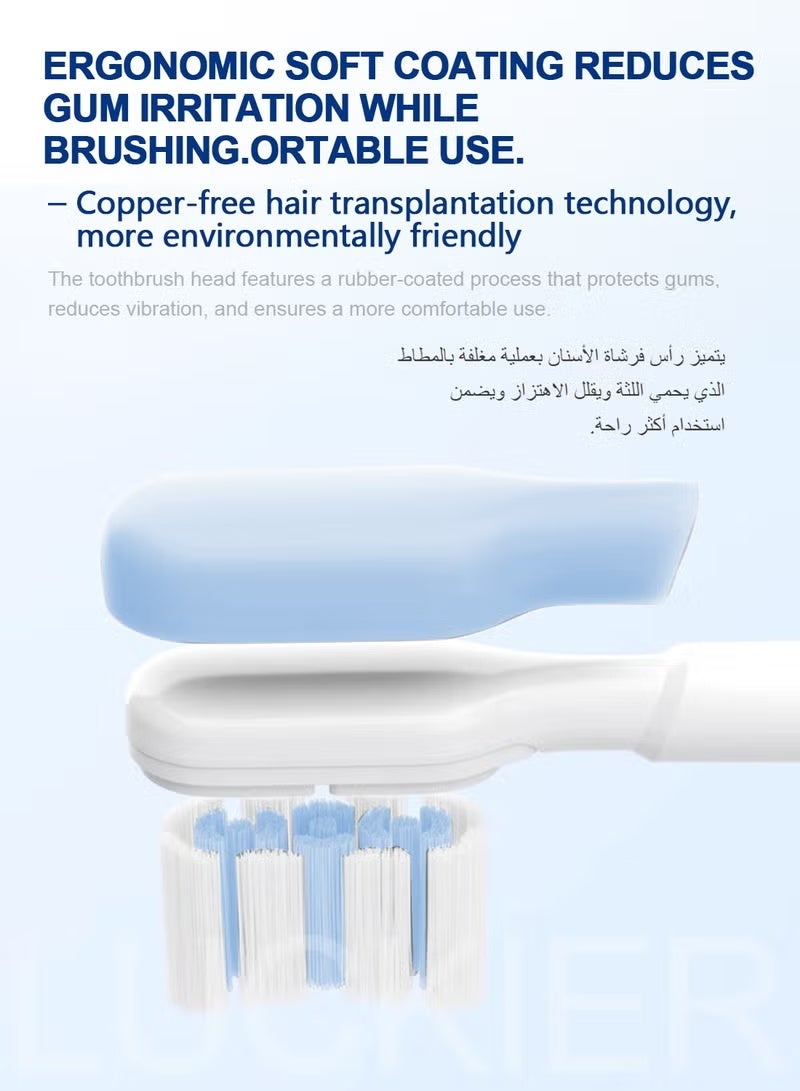 LuoGe Electric Toothbrush for Adults with 5 Modes, 3 Intensity Levels, and 4 Brush Heads - Image 3