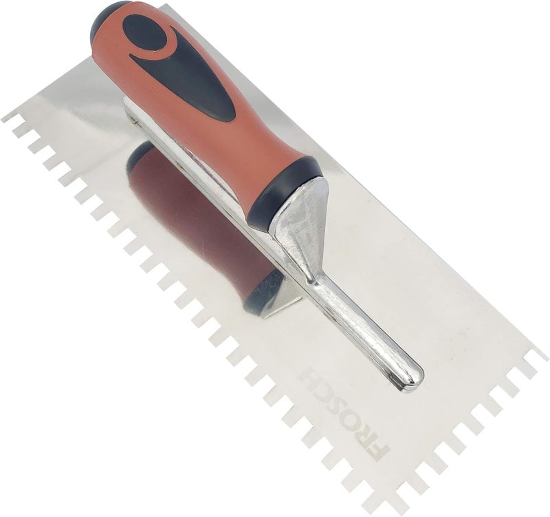 Frosch Stainless Steel Square Notch Tile Trowel (1/4" X 3/8") - Image 2