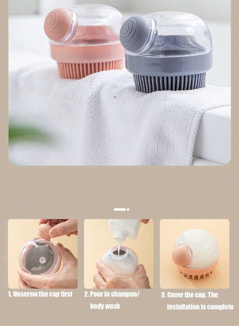 KHAJUL Multifunctional Bath Brush with Liquid Dispenser, Japanese Design Bubble Bath Brush for Bubble Bath and Hair Washing Brush Hair Comb Hair Comb Hair Brushes - Image 4