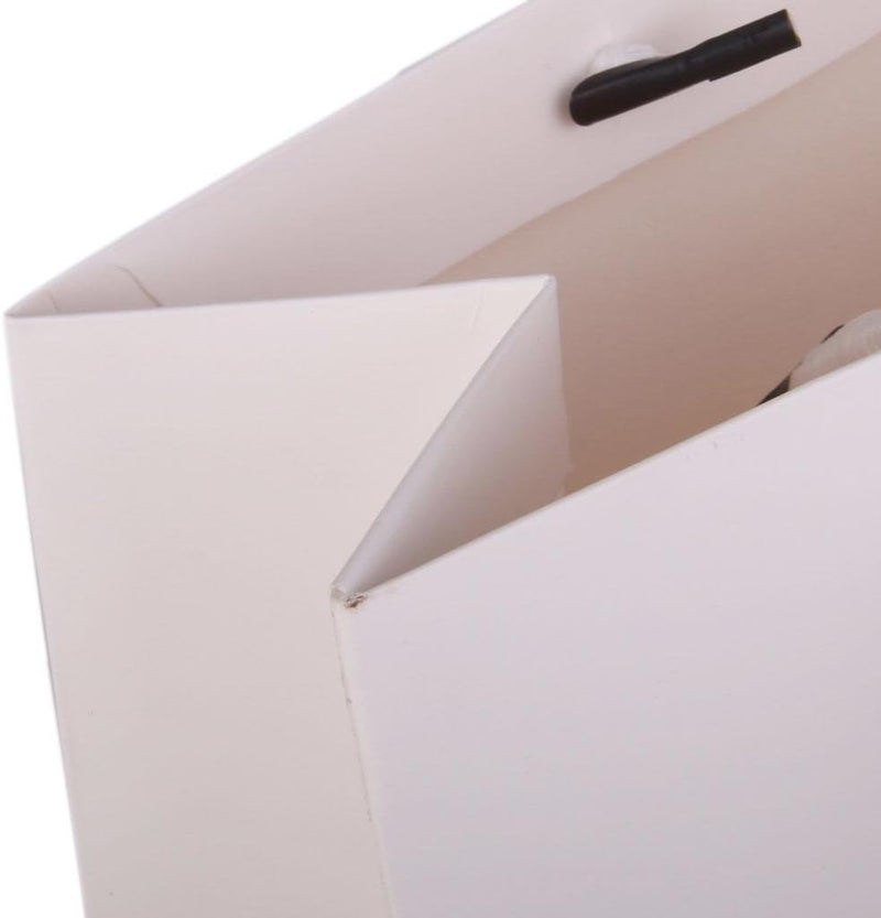 klarako Pieces of 3 The Bridesmaid White Large Simple Wedding Party Favors Paper Gift Bag Handle - Image 4