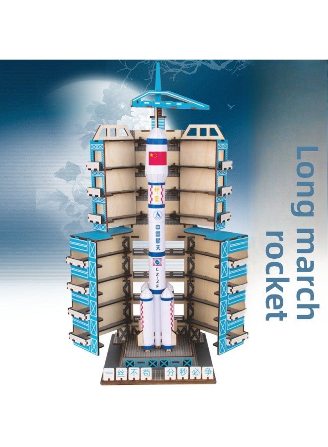 2023 صاروخ مسيرة طويلة ثلاثية الأبعاد نموذج لغز لتقوم بها بنفسك ألعاب تعليمية للأطفال مصنوعة يدويًا بالجملة-اللون: HL08 صاروخ مسيرة طويلة - Image 1