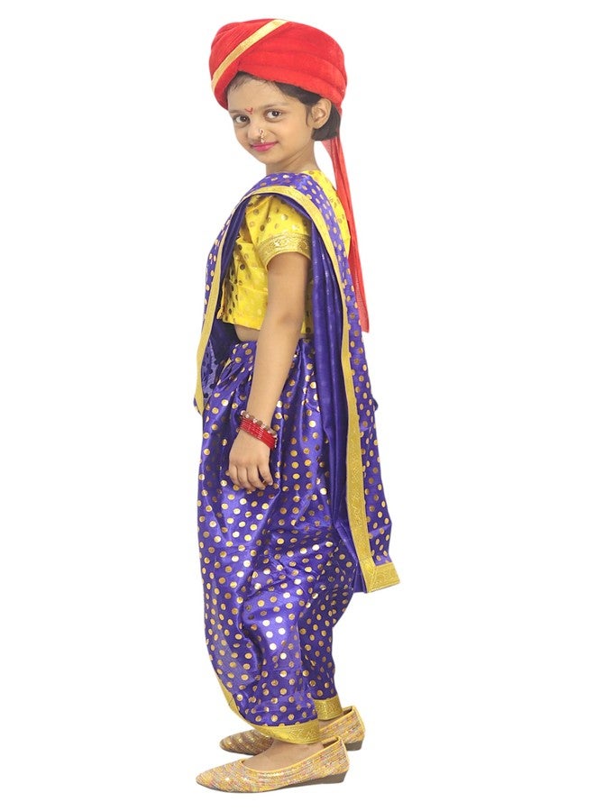 TWINKLE TOTS Rani Lakxmi Bai Dress for Girls Kids Costume With Complete Accessories Jhansi Ki Rani Costume - Image 3