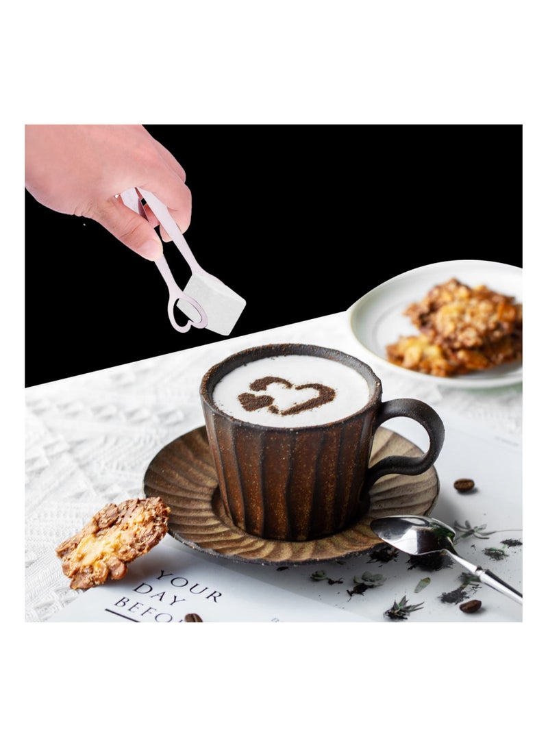 KASTWAVE 6 قطع ملقط حلو، ملقط تقديم مصغر مصنوع من الفولاذ المقاوم للصدأ ملقط سكر على شكل قلب ملقط سكر فضي ملقط مكعب ثلج ملقط ليمون صغير للطعام الحلويات الخبز الكعك الشاي القهوة دلو المطبخ حفلة زفاف - Image 4