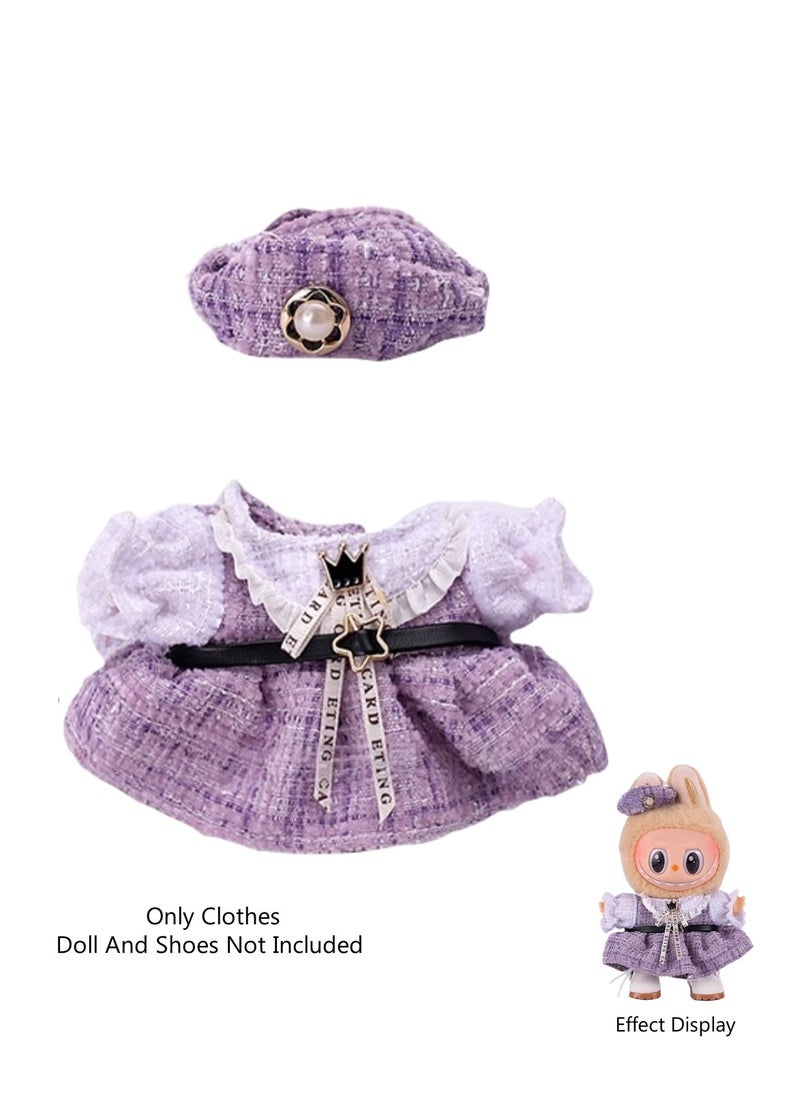 LABUBU 2-Piece Clothes for Labubu Outfit, Exquisite Accessories for Labubu,Cute Clothes Set for 17 cm Labubu Accessories,Labubu Clothes 
