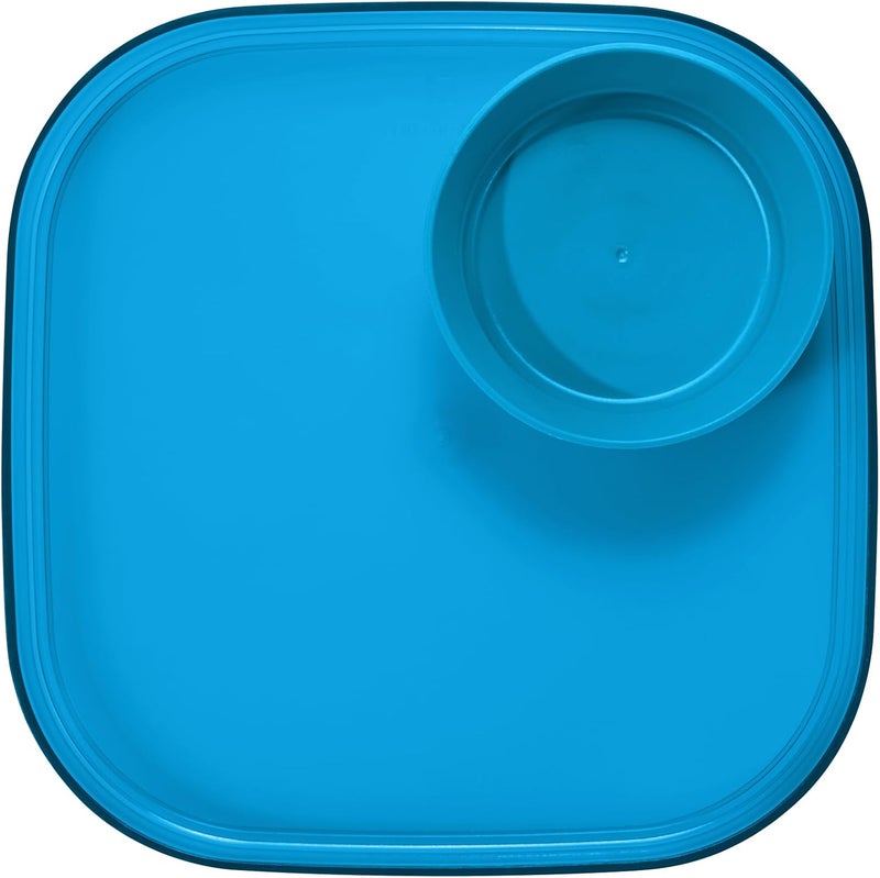 Madesmart Dipware Reusable Dining PlateServing Tray for Appetizers and Snacks FoodSafe Appetizer Serving Platter with Removable Dip Bowl Ocean - Image 2