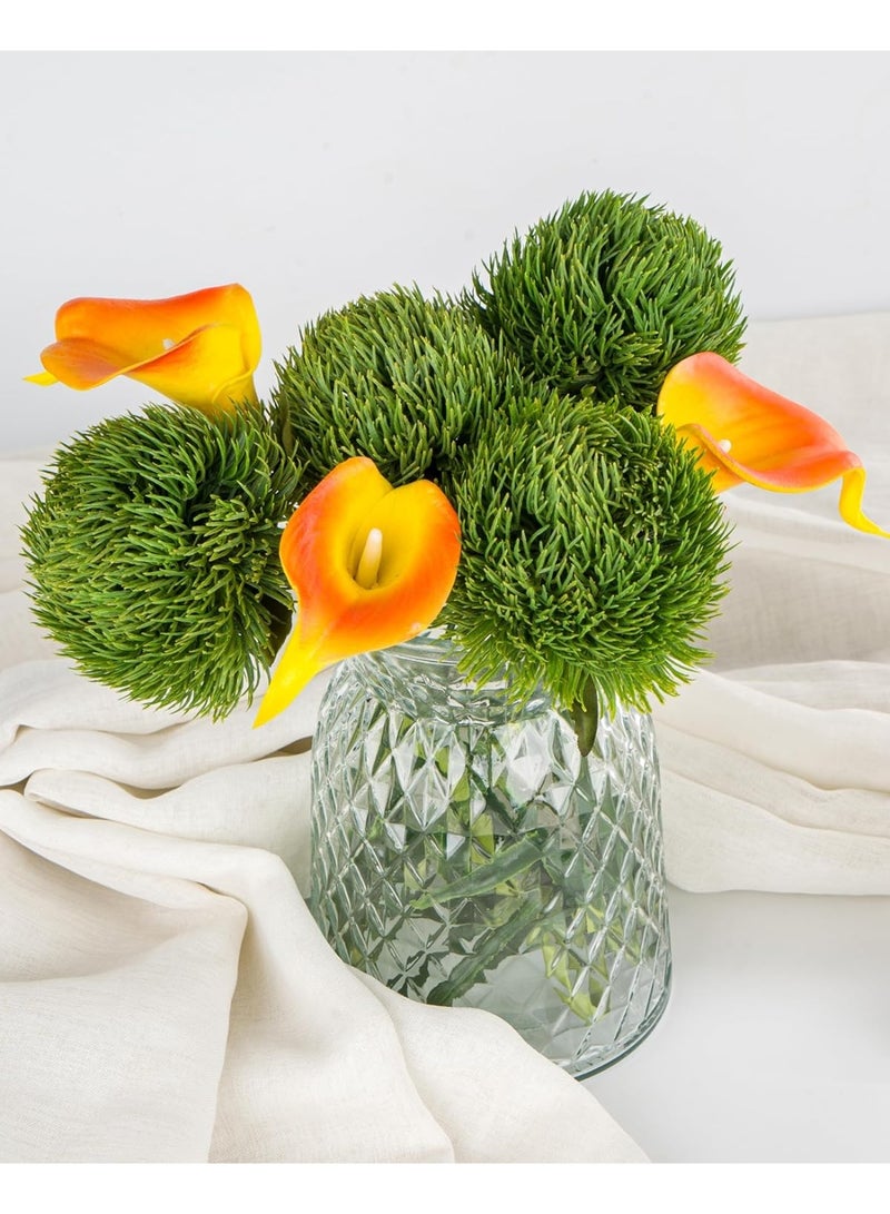 LATIFA 4 Pcs Artificial Dianthus Flowers, Realistic Greenery Stems for Home Decor, Light Green - Image 2