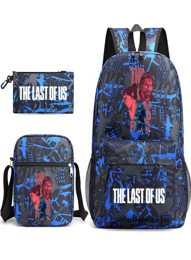 The Last Of Us Children Backpack Schoolbag Teen Student School Book bag with Lunch Box Pen Case 3 in 1 for Kids