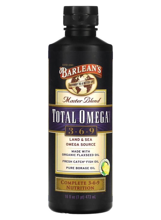 Master Blend Total Omega Supplement 3 · 6 · 9 Lemonade 16 fl oz (473 ml)