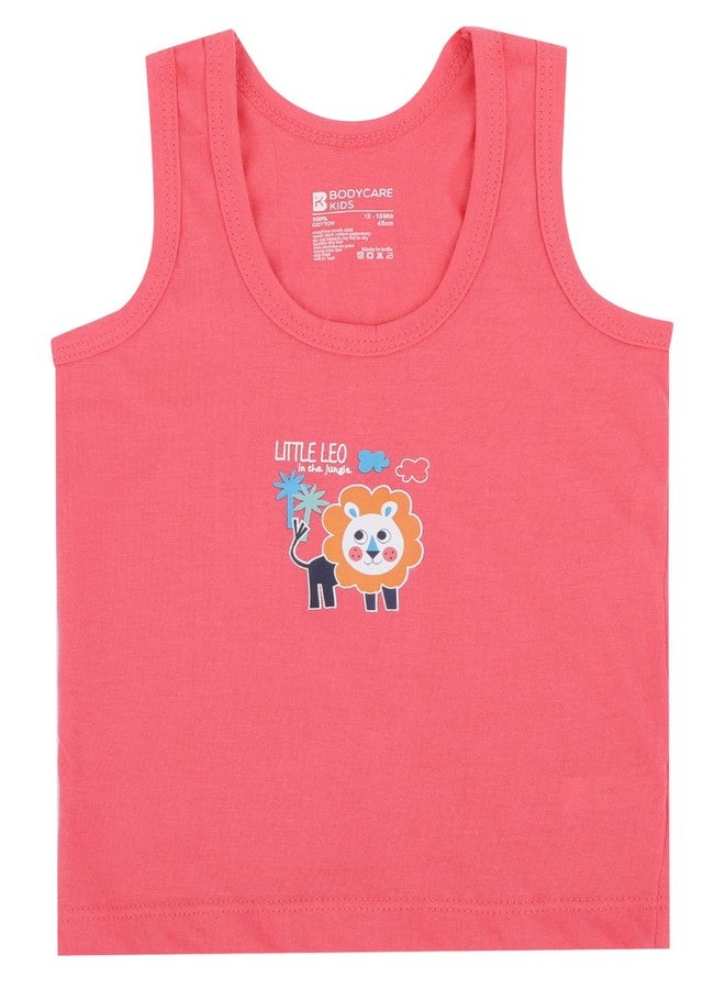 BODYCARE Boys Cotton Regular Fit Vest Round Neck Sleeveless Pack of 6-Assorted 35 - Image 2