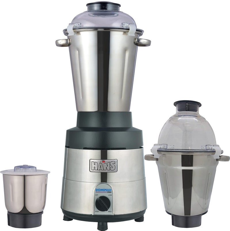 Hans HANS Dominar X Pro 2500 Watts 3.5 HP Commercial Mixer Grinder With 3 Jar Heavy Duty Black Grey  - Image 1