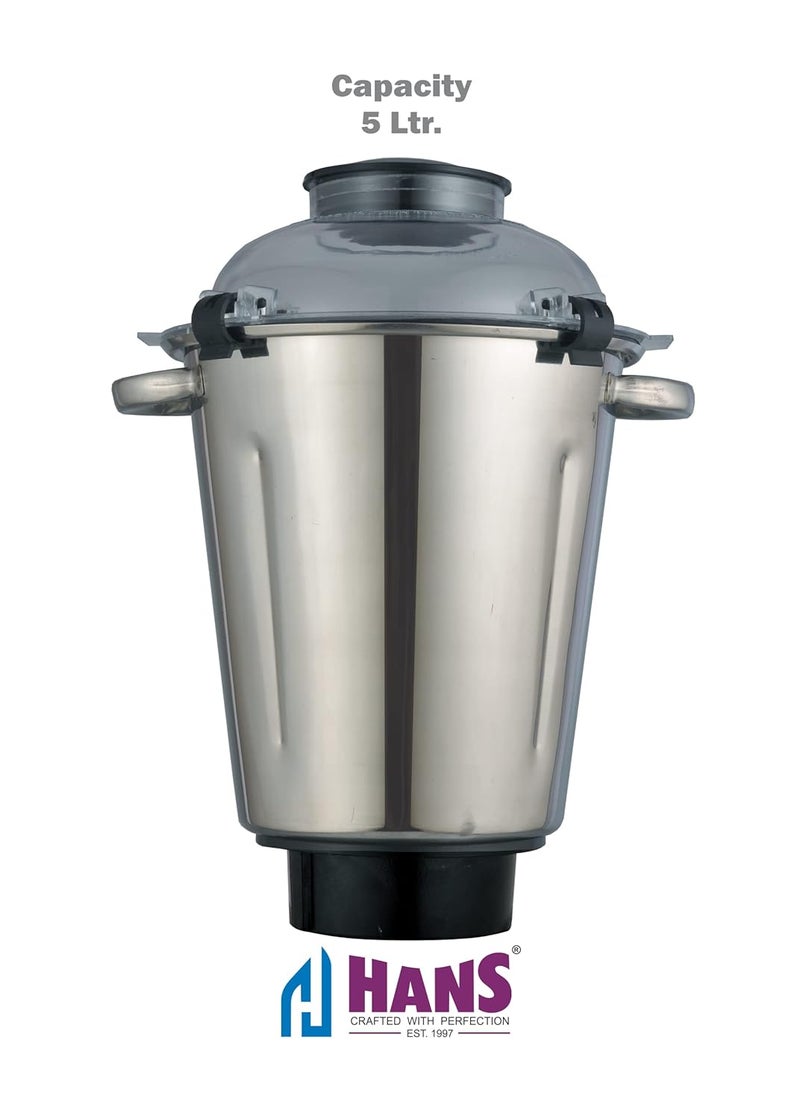 Hans HANS Dominar X Pro 2500 Watts 3.5 HP Commercial Mixer Grinder With 3 Jar Heavy Duty Black Grey  - Image 2