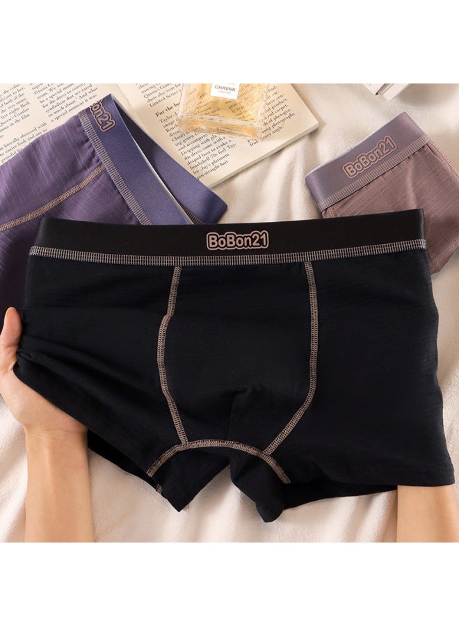 New Style Men's Pure Cotton Underwear, Men's Boxer Briefs, Comfortable And Simple, Supportive, Sporty, Breathable Four-corner Briefs