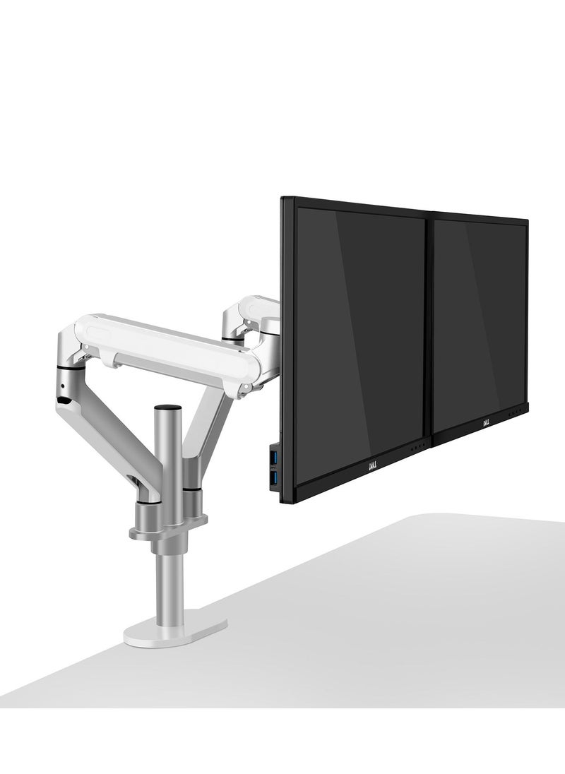 upergo OL-2Z Aluminum Gas Spring Dual Monitor Arm, Stand And Mount For Gaming And Office Use, For upto 17"-32", Each Arm upto 6 KG  - Image 1
