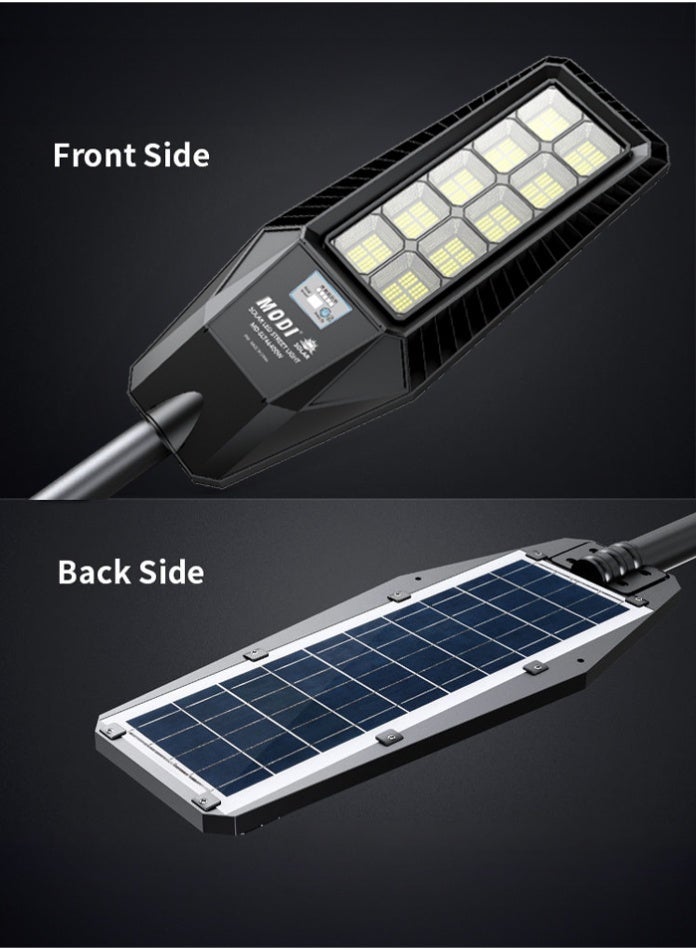 MODI LED Solar Street Light Outdoor, 6500K SMD LED, 5V 15W Solar Panel, 13.5Ah Battery, Remote & Light Sensor Control for Garden, Yard, Pathway, Park & Outdoor Lighting - Image 3