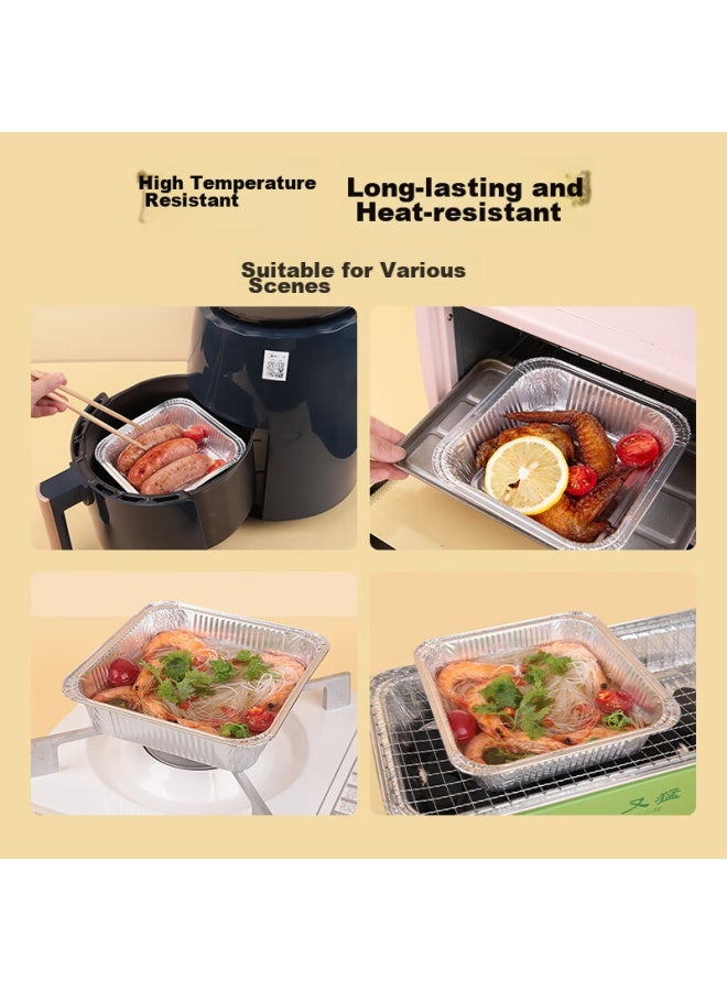 Faxilon Faxi Long Air Fryer Oven-specific Aluminum Foil Bowls And Plates, 20.5cm*20, Square Aluminum Foil Containers, Heat-resistant - Image 3