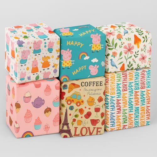 AccuPrints Pack Of 6 | Size 20 X 30 Inch |Gift Wrapping Paper Sheet - Gift Paper - Gift Wrap Roll - Gift Cover Rapping Paper - Gift Wrapper - Gift Packing Material, Multicolor - Image 3